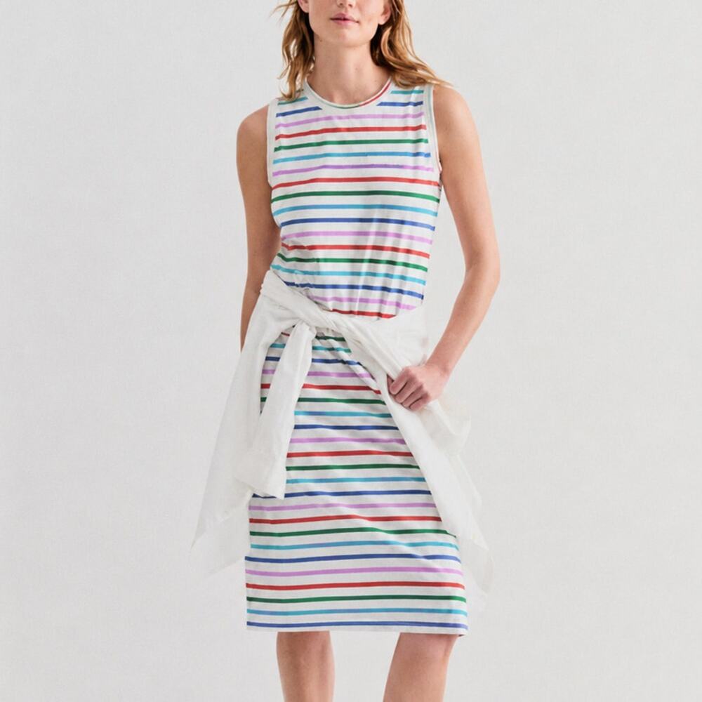 KULE The Tank Dress in Multicolor Stripe Size M